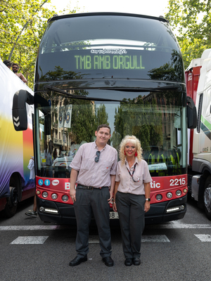 El conductor i la conductora que van portar els busos de TMB
