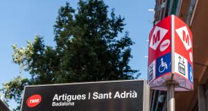 L'estació Artigues / Sant Adrià està ubicada al terme de Badalona / Pep Herrero