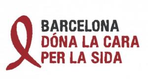 Logotip de la campanya Barcelona dóna la cara per la SIDA