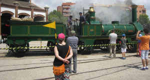 La Mataró preparant-se per a l'activitat "Vapor en viu" / Museu del Ferrocarril de Catalunya