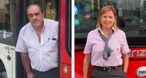 En Laureano i la María José, dos dels membres del personal de conducció que fan voluntariat