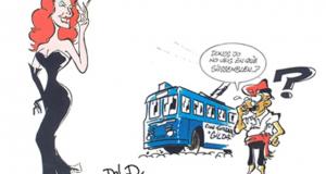 Caricatura amb les dues populars "gildes" / Pere del Río