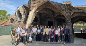 Els TMBInnovers durant la visita a la Colònia Güell