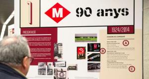 Detall de l'exposició sobre els 90 anys del metro / Miguel Ángel Cuartero