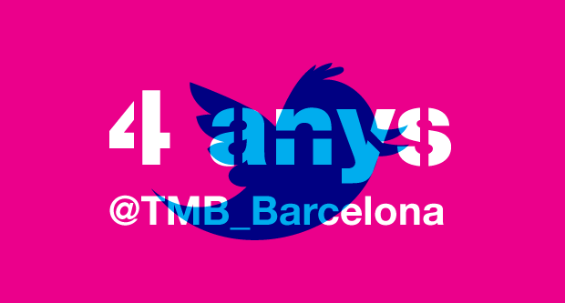 Imatge de celebració dels 4 anys a Twitter / TMB Imatge de celebració dels 4 anys a Twitter / TMB