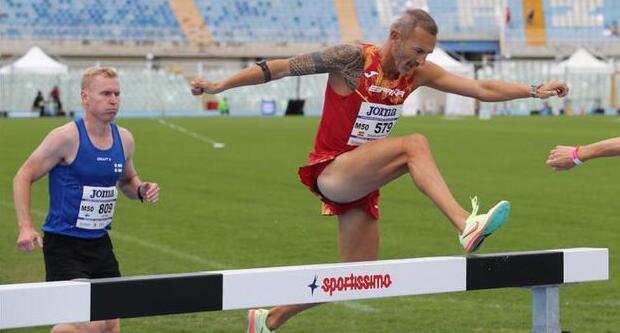 Javier Munuera durant la competició a Itàlia