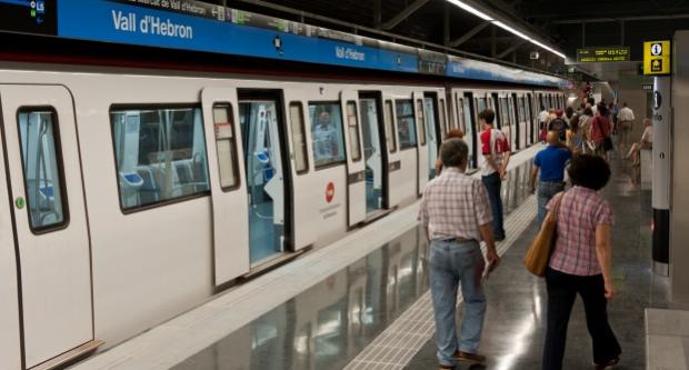 Andana de l'estació de metro de Vall d'Hebron / Arxiu TMB