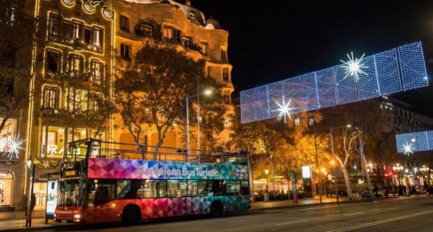 Barcelona Night Tour Christmas Lights