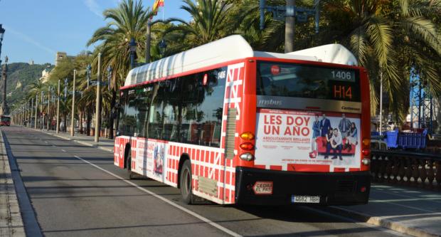 Autobús de la línia H14, una de les més ben valorades / Pep Herrero Autobús de la línia H14, una de les més ben valorades / Pep Herrero