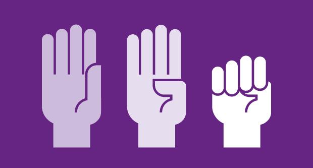 La senyal d'ajuda per avisar d'una situació de violència masclista