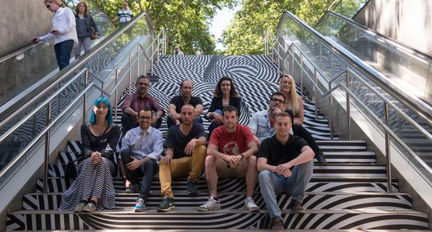 Estudiants de les escoles d'art i disseny participants en el Swab Stairs / Pep Herrero