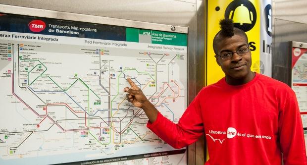 Fisher a l'estació de metro El Coll / La Teixonera / Pep Herrero