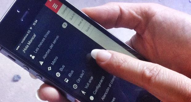 Imatge del menú principal de la nova versió de TMB App Imatge del menú principal de la nova versió de TMB App