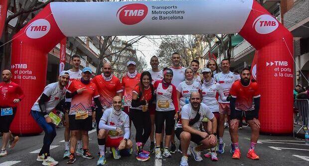 Els i les esportistes del Club Atlètic TMB a la Cursa Sant Antoni Moritz / Foto: Club Atlètic TMB