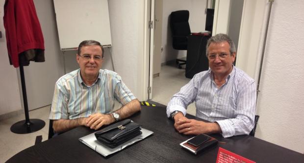 Josep Saumell i Manel Ruiz a la sala de reunions / TMB