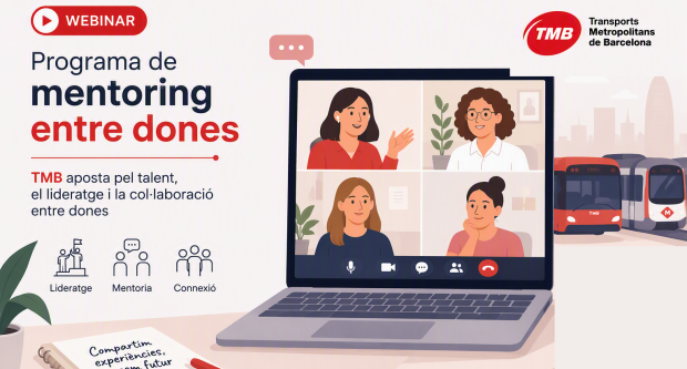 Sessions informatives online sobre el programa de Mentoria / Il·lustració realitzada amb IA