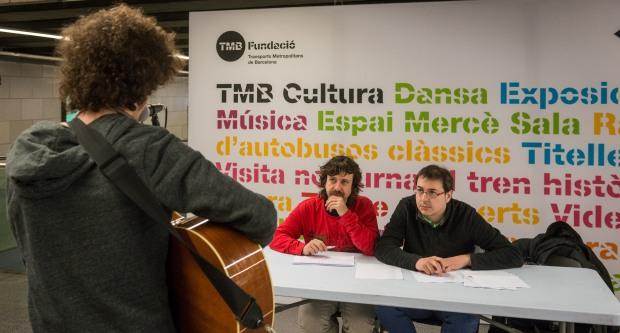 Els membres del jurat avaluant un candidat a músic del metro / Miguel Ángel Cuartero Els membres del jurat avaluant un candidat a músic del metro / Miguel Ángel Cuartero