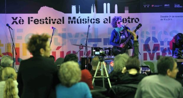 Un moment de la marató de concerts del desè Festival de Músics al Metro / Miguel Àngel Cuartero Un moment de la marató de concerts del desè Festival de Músics al Metro / Miguel Àngel Cuartero