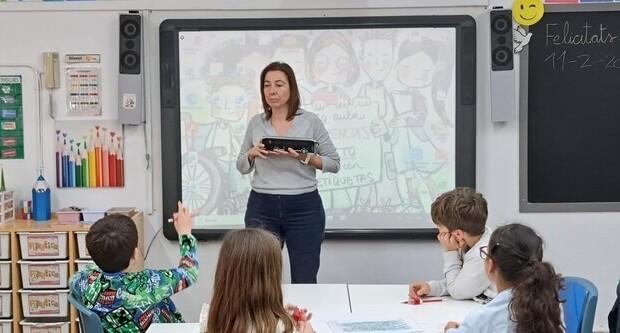 La Natàlia Bigas durant la jornada de l'11F