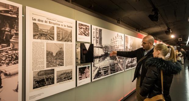 Els orígens del metro, a la sala d'exposicions de l'estació de Diagonal / Pep Herrero