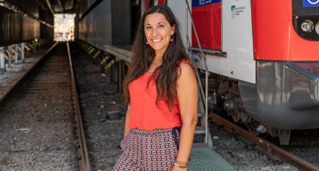 La Maite Morillo a les instal·lacions de Boixeres, des d'on treballa / Foto: Pep Herrero (TMB)