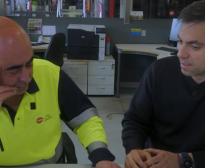 L'Eduardo Dolado i el Jairo Rodríguez a l'inici de la seva jornada