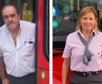 En Laureano i la María José, dos dels membres del personal de conducció que fan voluntariat