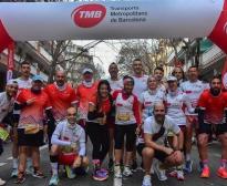 Els i les esportistes del Club Atlètic TMB a la Cursa Sant Antoni Moritz / Foto: Club Atlètic TMB