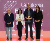 Maribel Rodríguez recollint el guardó durant l'acte / Foto: Generalitat de Catalunya