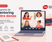 Sessions informatives online sobre el programa de Mentoria / Il·lustració realitzada amb IA