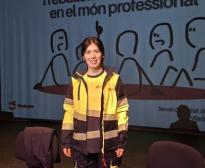 La Heidi durant la seva ponència a teatre Atrium de Viladecans / Foto: Mercedes Gonzálvez