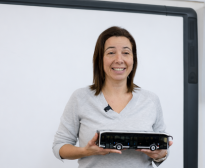 La Natàlia Bigas durant la jornada de l'11F