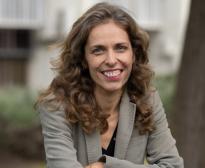 La Marta Franco, als jardins de les oficines centrals de Zona Franca / Foto: Miguel Ángel Cuartero