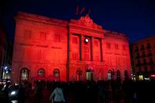 Ajuntament de Barcelona il·luminat