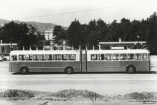 El primer bus articulat circulant per la Diagonal / Arxiu TMB
