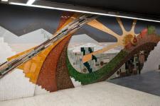 Mosaic de Josep M. Martín Miró a l’estació d’Avinguda Carrilet / Pep Herrero