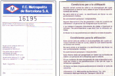 Carnet abonament mensual de Metro (1987-1989) / Arxiu TMB