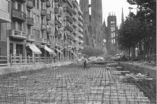 Construcció del que havia de ser l'estació de la línia 2 de Sagrada Família / Arxiu TMB Construcció del que havia de ser l'estació de la línia 2 de Sagrada Família / Arxiu TMB
