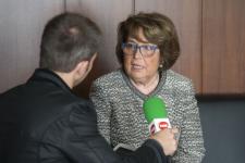 M. Rosa Jubany, en un moment de l'entrevista / Pep Herrero