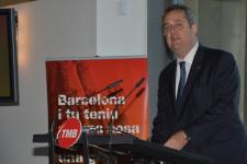 Joaquim Forn, en la presentació de l'acte a la sala Òleum del MNAC / Pep Herrero