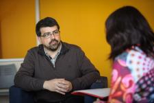 Un moment de l'entrevista / Pep Herrero Un moment de l'entrevista / Pep Herrero