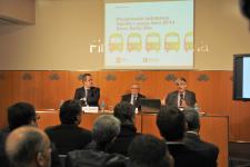 El director general de Bus, Jaume Tintoré, explicant els avantatges dels híbrids / M. Á. Cuartero El director general de Bus, Jaume Tintoré, explicant els avantatges dels híbrids / M. Á. Cuartero