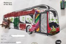 Dibuix del Joan Carles, guanyador del tercer premi guanyador del concurs "Redecora el teu bus"