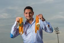 Juanpe amb les medalles guanyades / Pep Herrero