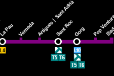 Detall del termòmetre de metro amb el tram La Pau - Pep Ventura / Arxiu TMB