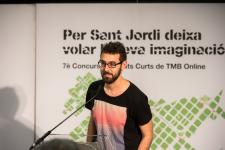Idriss Abrouk, guanyador de la categoria Sant Jordi Tweet de menys de 140 caràcters “Sant Jordi T-10” / Pep Herrero 