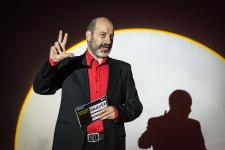 L'actor català Josep Julien en un moment de la presentació de l'acte / Pep Herrero L'actor català Josep Julien en un moment de la presentació de l'acte / Pep Herrero
