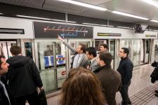 Visita de la delegació d'Istanbul a la línia 9 de metro / Pep Herrero