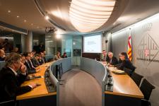 Un moment de l'acte de balanç de la nova xarxa de bus a l'Ajuntament de Barcelona / Pep Herrero Un moment de l'acte de balanç de la nova xarxa de bus a l'Ajuntament de Barcelona / Pep Herrero