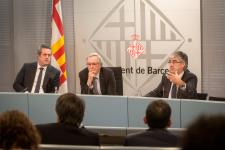 Joaquim Forn, Xavier Trias i Jaume Tintoré han explicat la pròxima ampliació de la nova xarxa de bus / Pep Herrero Joaquim Forn, Xavier Trias i Jaume Tintoré han explicat la pròxima ampliació de la nova xarxa de bus / Pep Herrero